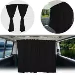 BREMER SITZBEZÜGE Abtrennung Fahrerhaus Sonnenschutz Führerhaus Gardinen Vorhang kompatibel mit Citroen Berlingo 1 ab 1996-2008 Schwarz Camping Wohnmobil Zubehör