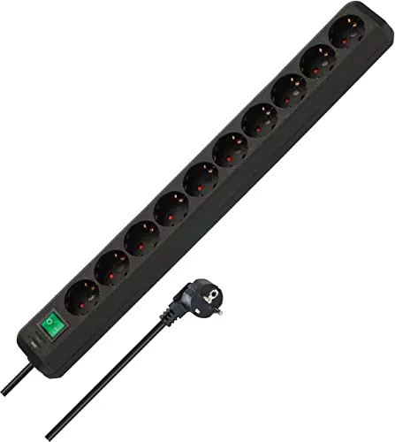 Brennenstuhl Eco-Line Steckdosenleiste 10-Fach schwarz