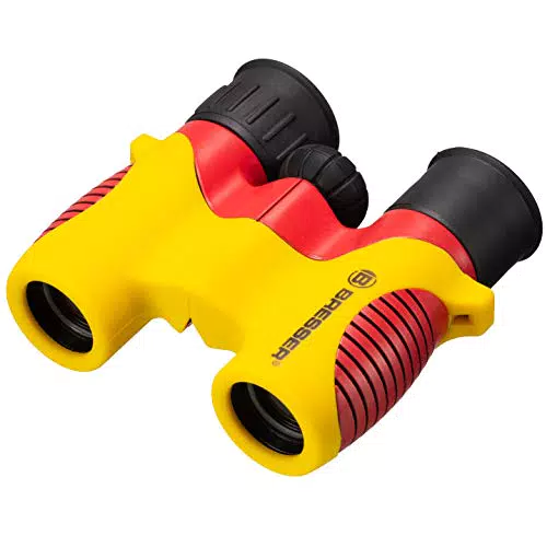 Bresser Junior Kinderfernglas 6x21 Schwarz-Rot-Gold mit gummierter Oberfläche