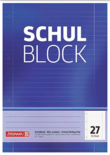 Brunnen Schulblock A4 Lin27 50Bl