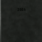 Buchkalender schwarz 2024 - Bürokalender 14, 5x21 cm - 1 Tag auf 1 Seite - wattierter Kunststoffeinband - Stundeneinteilung 7 - 19 Uhr - 876-0020