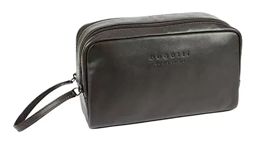 Bugatti Corso Kulturbeutel Herren Leder, Kulturtasche Leder Männer