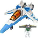 Buzz Lightyear Disney and Pixar Lightyear Toys, Buzz Lightyear Figure with Blast and Battle XL-15 Spaceship