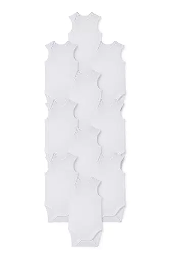 C&A Baby Unisex Body 10er Pack|Multipack Unifarben weiß 74