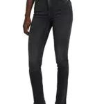 C&A Damen 5-Pocket Jeans Casual Slim High Rise/High Waist Baumwolle|Denim|Stretch|Lycra Jeans-dunkelgrau 34 S-L-R