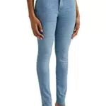 C&A Damen 5-Pocket Jeans Casual Slim Mid Rise/Mid Waist Stretch|Baumwolle|Denim|Lycra Jeans-hellblau 38 S-L-R