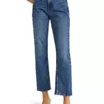 C&A Damen 5-Pocket Jeans Casual Straight High Rise/High Waist Denim|Stretch|Lycra|Baumwolle Jeans-blau 48 S-L-R