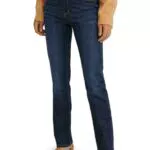 C&A Damen 5-Pocket Jeans Casual Straight Mid Rise/Mid Waist Stretch|Baumwolle|Denim Jeans-dunkelblau 44 L S-L-R