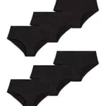 C&A Damen Hipster Unterwäsche Baumwolle 6er Pack|Multipack schwarz XL