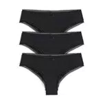 C&A Damen Hipster Unterwäsche Stretch|Baumwolle 3er Pack|Multipack schwarz L