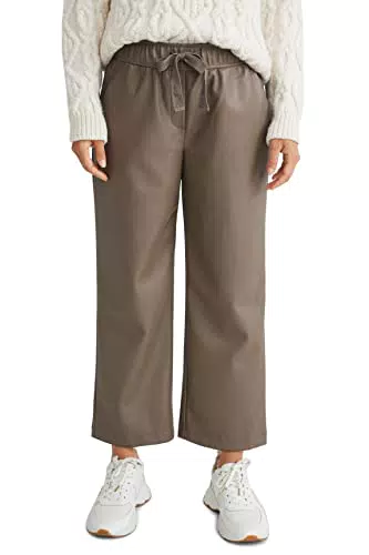 C&A Damen Hose Hosen Casual Wide Mid Rise/Mid Waist Dunkelbraun 44 S-L-R