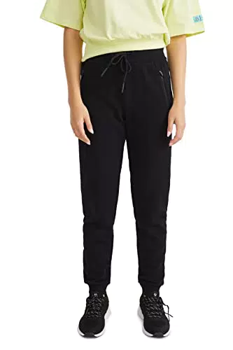 C&A Damen Jogginhose Hosen Relaxed Stretch|Polyester|Baumwolle schwarz L S-L-R