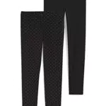 C&A Damen Leggings Hosen Skinny Bedruckt 2er Pack|Multipack schwarz S