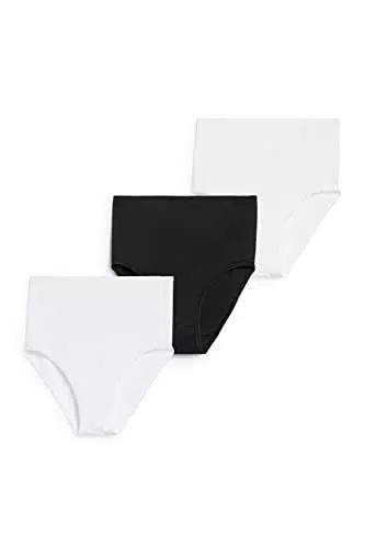 C&A Damen Schwangerschaftsslip Unterwäsche Umstandsmode Stretch|Baumwolle 3er Pack|Multipack weiß L