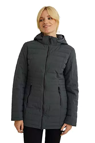 C&A Damen Steppjacke Polyester Nicht wasserfest dunkelgrün 42