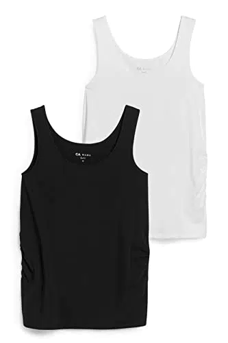 C&A Damen Tanktop Umstandsmode Ärmellos 2er Pack|Multipack schwarz XL