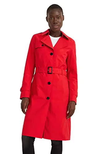 C&A Damen Trenchcoat Polyester Trenchcoat Regular Fit rot 38