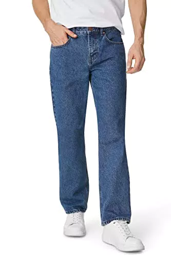 C&A Herren 5-Pocket Jeans Casual Regular Baumwolle|Denim Jeans-blau W34 L30