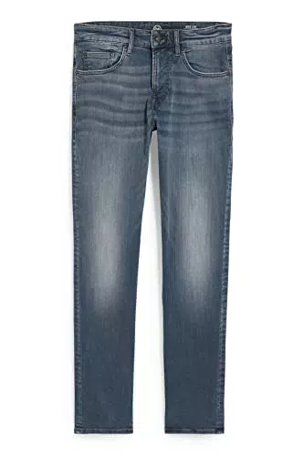 C&A Herren 5-Pocket Jeans Casual Slim Lycra|Stretch|Baumwolle|Denim Jeans-blau W42 L34