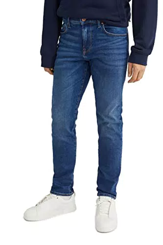 C&A Herren 5-Pocket Jeans Casual Slim Stretch|Baumwolle|Denim Jeans-blau W36 L30