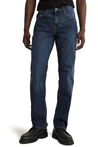 C&A Herren 5-Pocket Jeans Casual Straight Denim|Lycra|Stretch|Polyester|Baumwolle Jeans-dunkelblau W32 L32