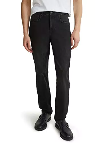 C&A Herren 5-Pocket Jeans Casual Straight Stretch|Baumwolle|Denim|Polyester|Lycra schwarz W36 L30