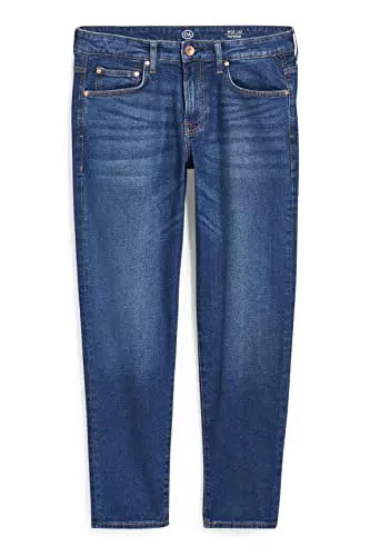 C&A Herren 5-Pocket Jeans Casual Tapered Stretch|Baumwolle|Denim Jeans-dunkelblau W36 L34