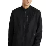 C&A Herren Bikerjacke Regular Fit Synthetisch schwarz L