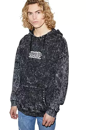 C&A Herren Hoody Rundhalsausschnitt Batik grau-Melange XL