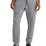 C&A Herren Jogginhose Baumwolle|Polyester Hosen Unifarben grau-Melange M