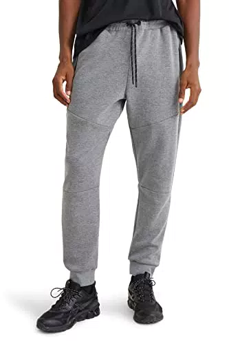 C&A Herren Jogginhose Baumwolle|Polyester Hosen Unifarben grau-Melange M