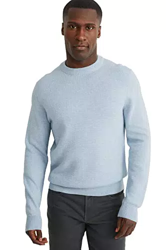 C&A Herren Pullover Rundhalsausschnitt Unifarben hellblau M