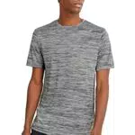C&A Herren T-Shirt Kurzärmelig Rundhalsausschnitt Polyester Unifarben grau-Melange L