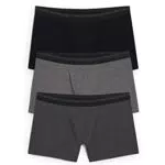 C&A Herren Trunk Unterwäsche 3er Pack|Multipack Stretch|Baumwolle Melange/Meliert dunkelgrau 3XL