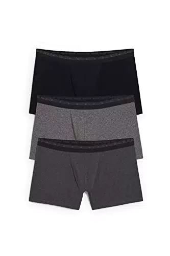 C&A Herren Trunk Unterwäsche 3er Pack|Multipack Stretch|Baumwolle Melange/Meliert dunkelgrau 3XL
