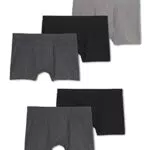 C&A Herren Trunk Unterwäsche Multipack|5er Pack Baumwolle|Stretch Melange/Meliert schwarz/grau S