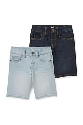 C&A Kinder Jungen Shorts Baumwolle|Denim|Stretch|Polyester 2er Pack|Multipack Jeans-dunkelblau 110
