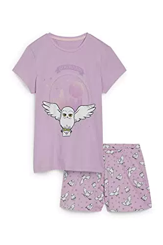 C&A Kinder Mädchen Pyjama Multipack Regular Fit Motivprint|Bedruckt Harry Potter Hellviolett 122