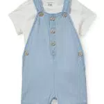 C&A Set Baby Jungen Baumwolle Regular Fit Unifarben cremeweiß 74