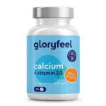 Calcium + Vitamin D3 - Hochdosiert mit 800 mg Calcium Carbonat + 1000 IE Vitamin D3 pro Tagesdosis - 180 vegetarische Tabletten - Laborgeprüft
