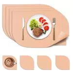 CALIYO Tischsets Abwaschbar, rutschfeste Synthetisches Leder platzset und Untersetzer für Zuhause und Restaurant