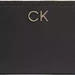 Calvin Klein Damen Portemonnaie Re-Lock Groß, Schwarz