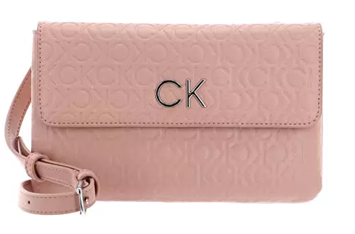 Calvin Klein Damen Re-Lock Dbl Crossbody Emb Mono Crossovers
