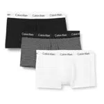 Calvin Klein Herren 3er Pack Boxershorts Low Rise Trunks Baumwolle mit Stretch