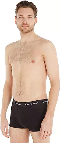 Calvin Klein Herren 3er Pack Boxershorts Low Rise Trunks Baumwolle mit Stretch