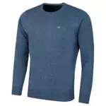 Calvin Klein Herren mit Rundhalsausschnitt Sweater - Denim Marl - XL