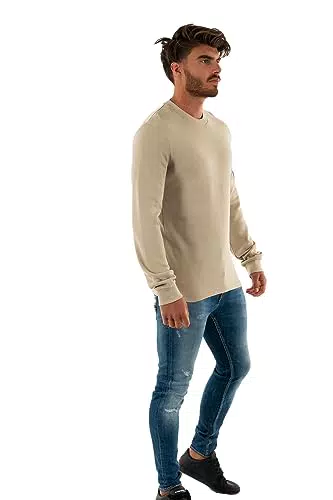 Calvin Klein Jeans Herren Waffle LS Tee L/S Strickoberteile