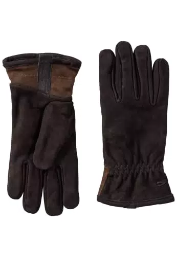 camel active Herren 408260/8G26 Leather Gloves, Asphalt