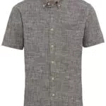 camel active Regular Fit Hemd Halbarm Button Down Kragen meliert grau Größe L
