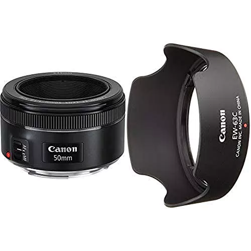 Canon EF 50 mm f/1.8 STM Objektiv, schwarz & EW-63C Streulichtblende schwarz